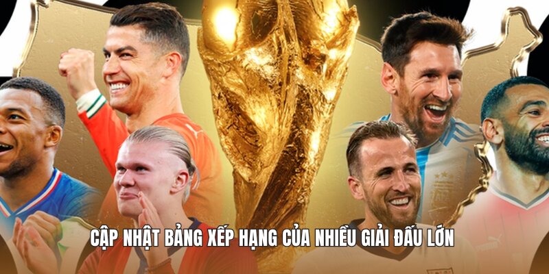 Cập nhật bảng xếp hạng của nhiều giải đấu lớn