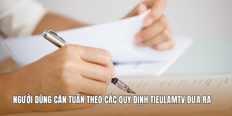 Người dùng cần tuân theo các quy định Tieulamtv đưa ra