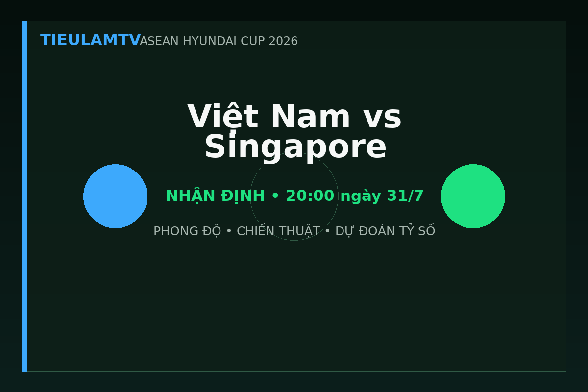 Nhận định Việt Nam vs Singapore - TieulamTV