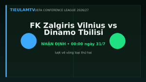 Nhận định FK Zalgiris Vilnius vs Dinamo Tbilisi - TieulamTV