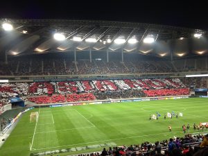 Không khí một trận đấu thuộc AFC Champions League Elite