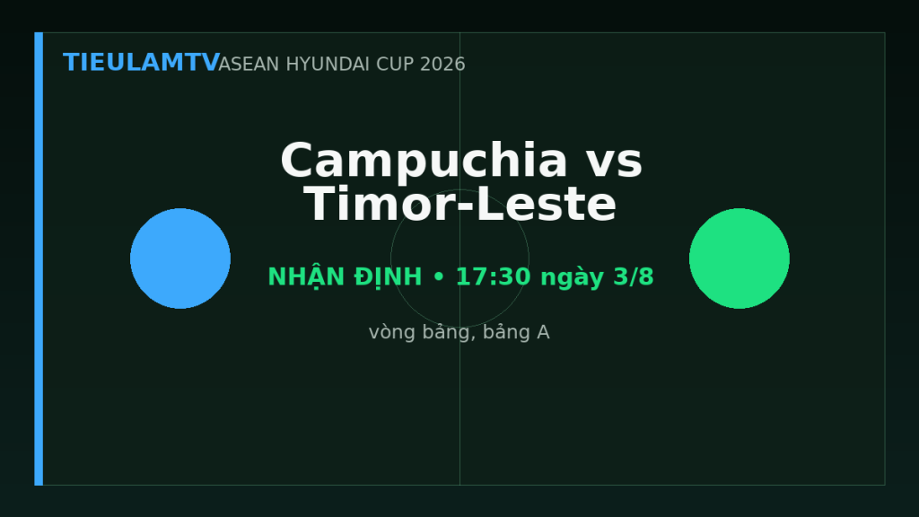 Phân tích chiến thuật Campuchia vs Timor-Leste
