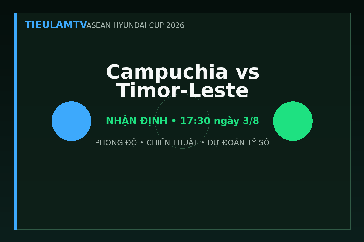 Phân tích chiến thuật Campuchia vs Timor-Leste