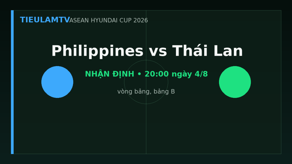 Phân tích chiến thuật Philippines vs Thái Lan