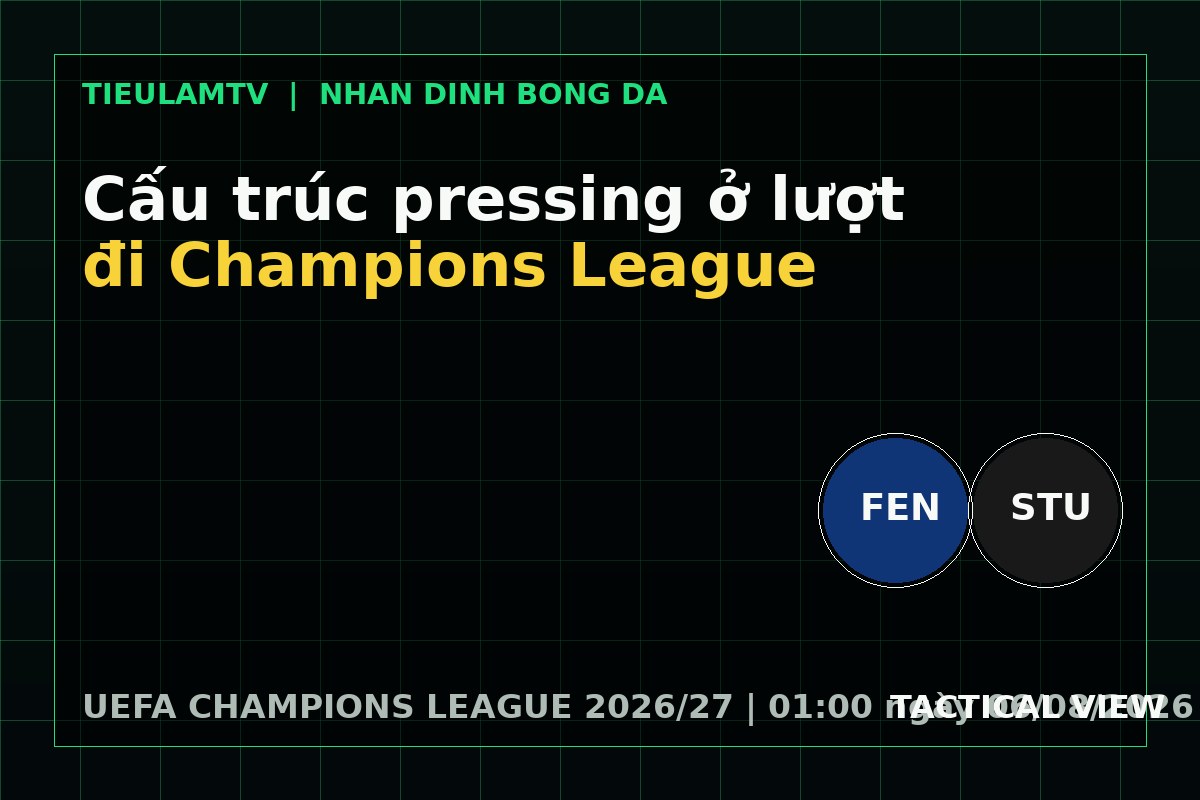 Cấu trúc pressing ở lượt đi Champions League - phân tích trận đấu