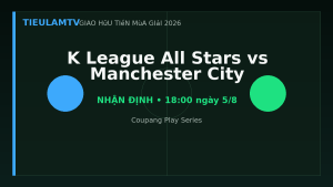 Nhận định K League All Stars vs Manchester City - TieulamTV