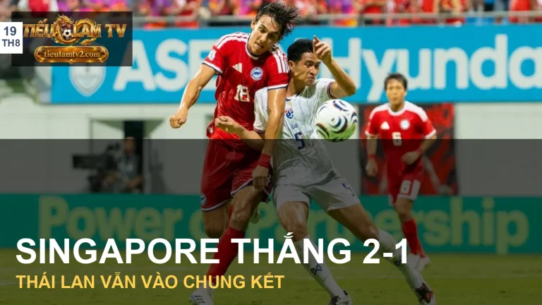 Cầu thủ Thái Lan và Singapore trong trận bán kết lượt đi ASEAN Hyundai Cup 2026