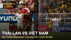 Ảnh ghép tuyển Thái Lan và tuyển Việt Nam từ các trận bán kết lượt đi ASEAN Hyundai Cup 2026