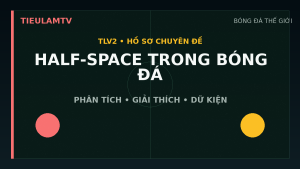 Đồ họa minh họa half-space là gì trong bóng đá? trên TieulamTV