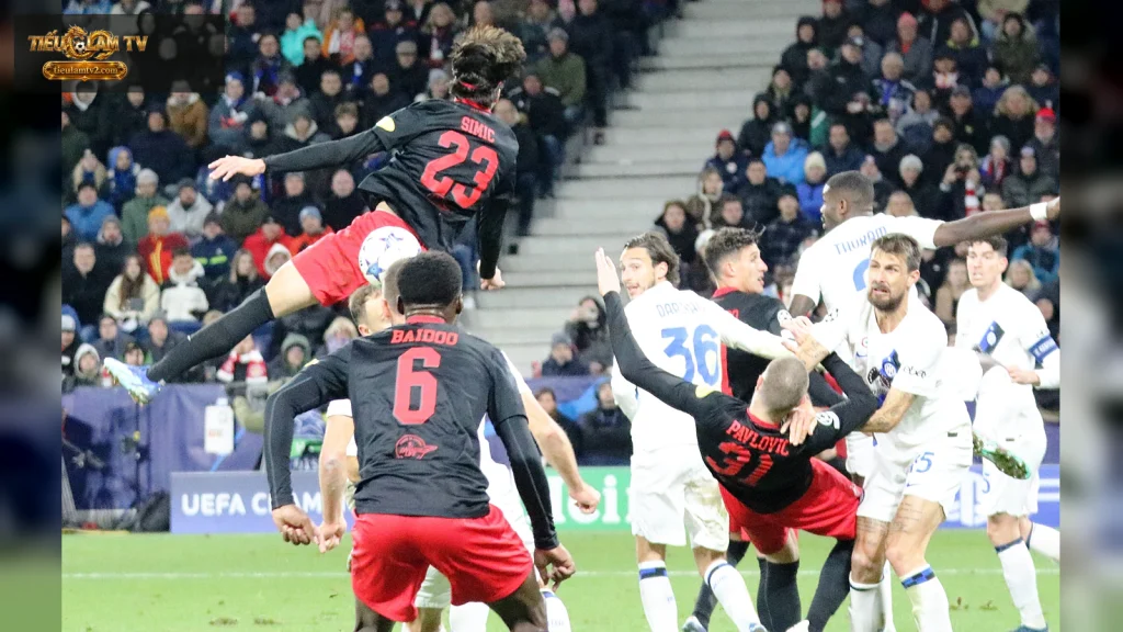 Cầu thủ Inter trong trận Champions League gặp Salzburg năm 2023