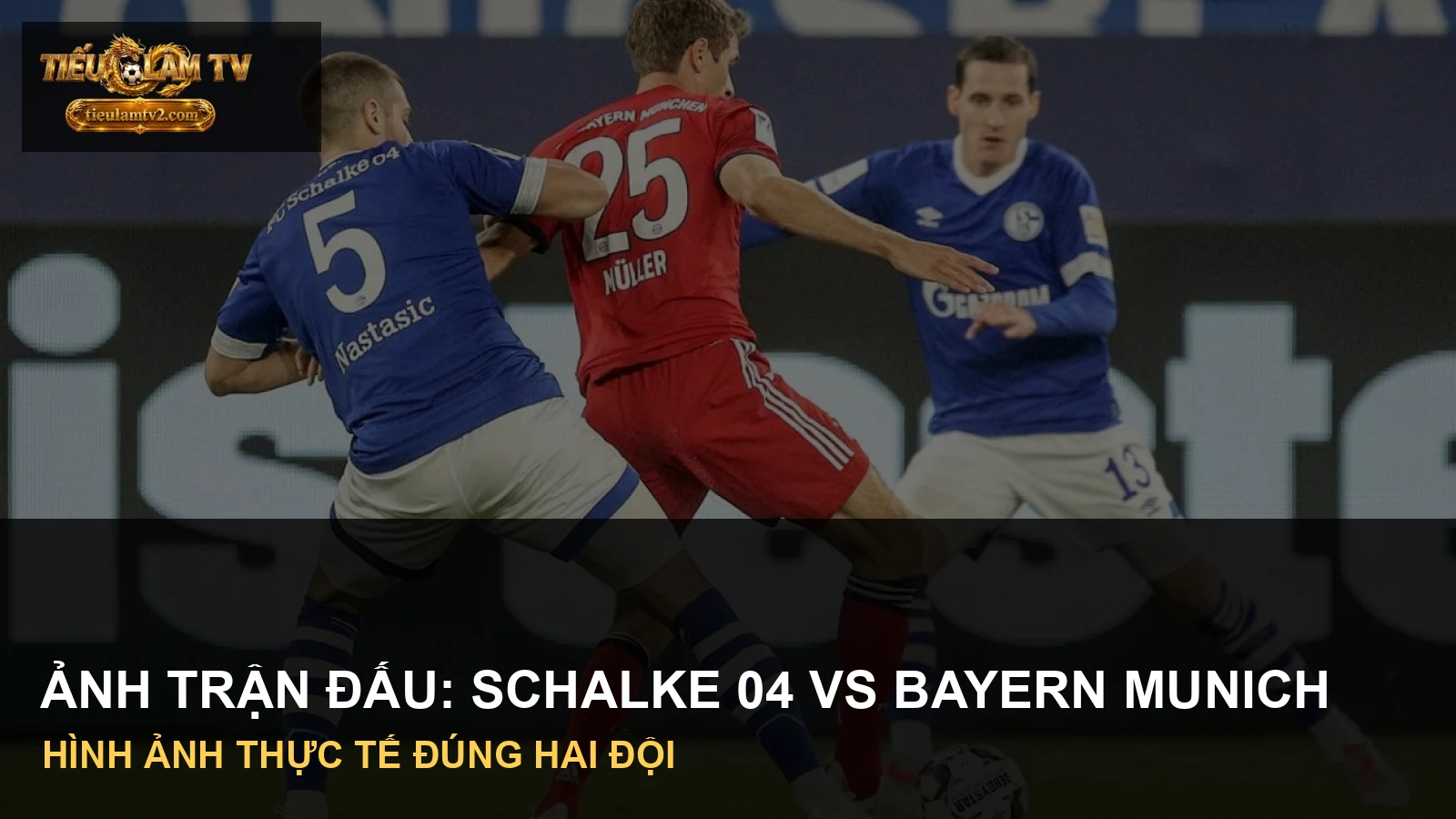 Cầu thủ FC Schalke 04 vs FC Bayern München trong ảnh trận đấu thực tế