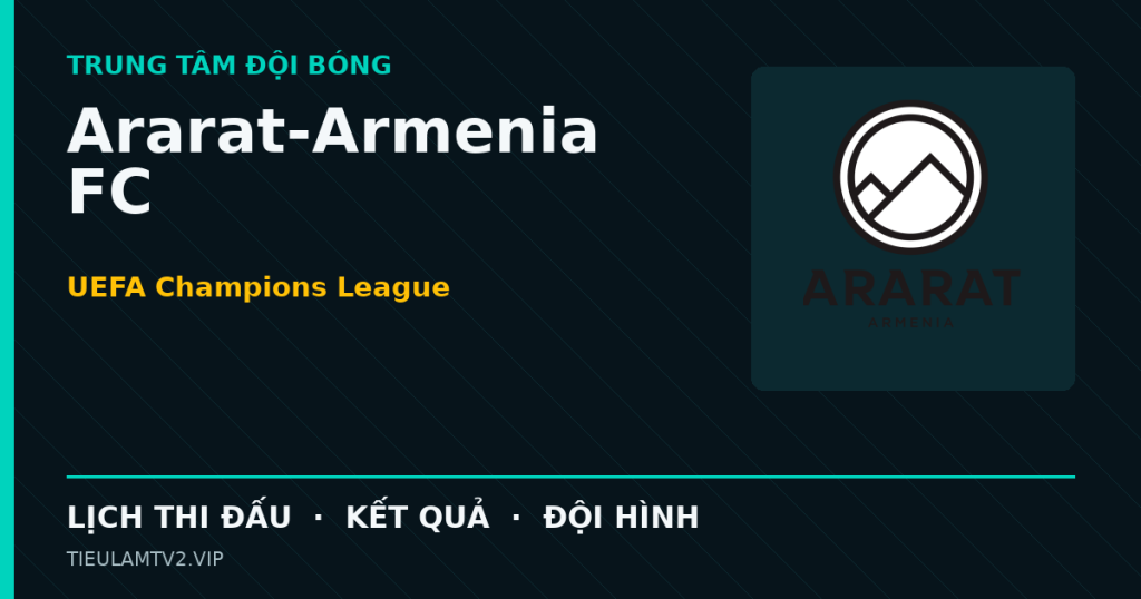 Đồ họa bóng đá Ararat-Armenia FC tại UEFA Champions League