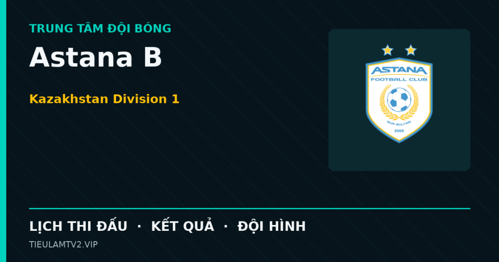 Đồ họa bóng đá Astana B tại Kazakhstan Division 1