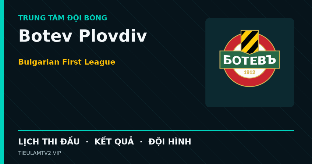 Đồ họa bóng đá Botev Plovdiv tại Bulgarian First League