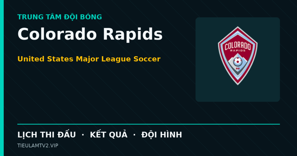 Đồ họa bóng đá Colorado Rapids tại United States Major League Soccer