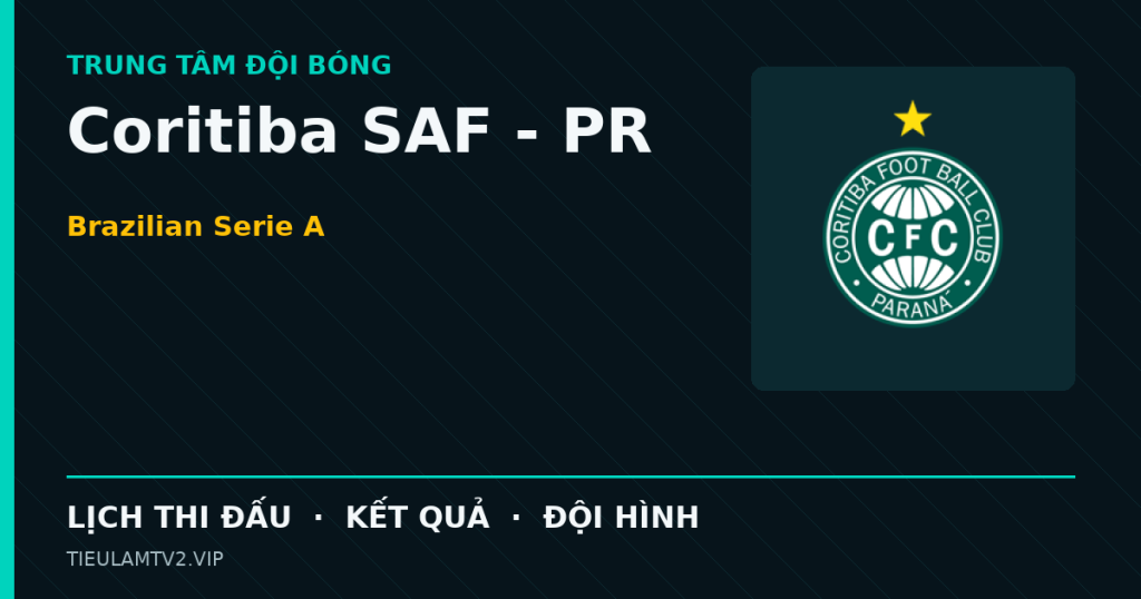 Đồ họa bóng đá Coritiba SAF - PR tại Brazilian Serie A