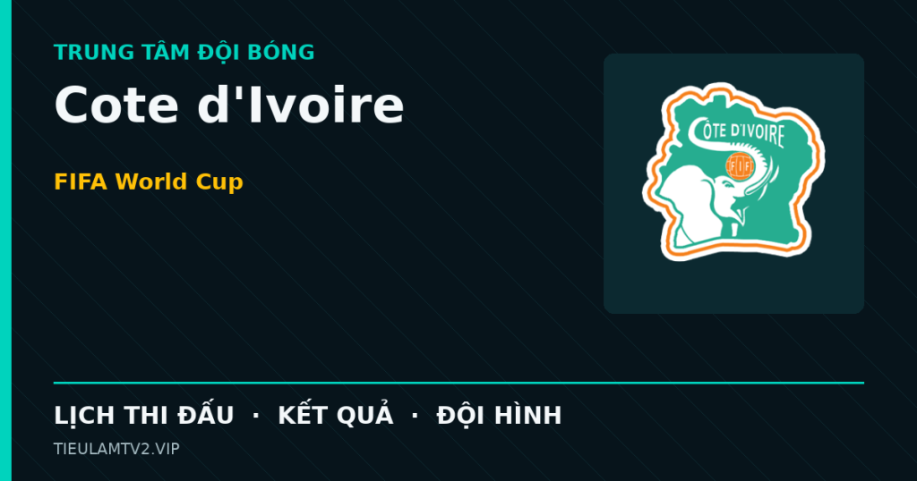 Đồ họa bóng đá Cote d'Ivoire tại FIFA World Cup
