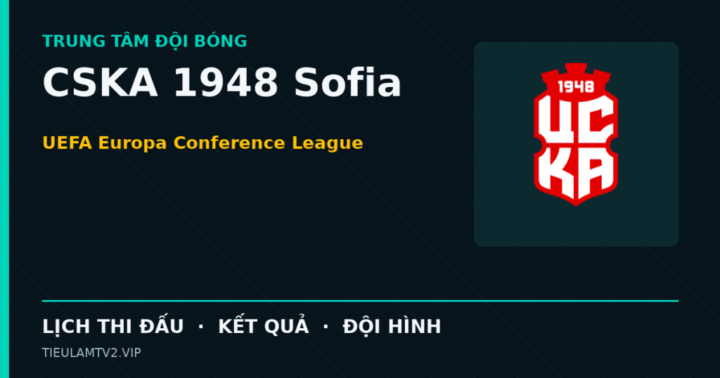 Đồ họa bóng đá CSKA 1948 Sofia tại UEFA Europa Conference League