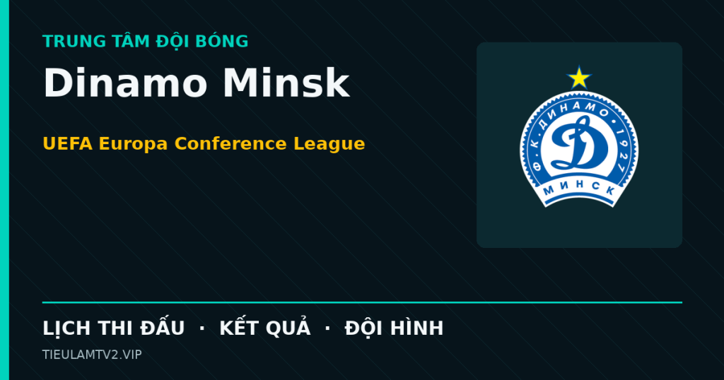 Đồ họa bóng đá Dinamo Minsk tại UEFA Europa Conference League