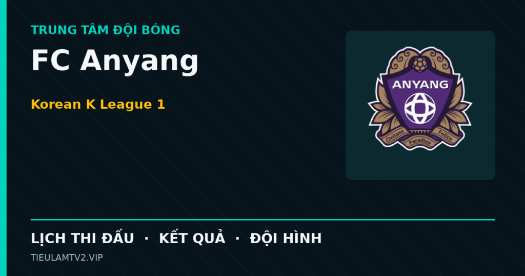 Đồ họa bóng đá FC Anyang tại Korean K League 1