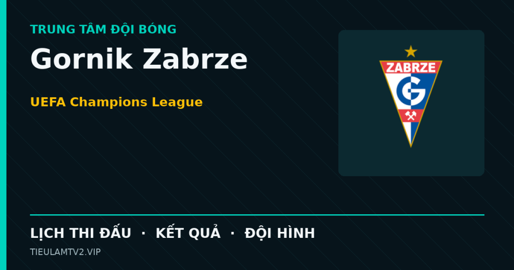 Đồ họa bóng đá Gornik Zabrze tại UEFA Champions League