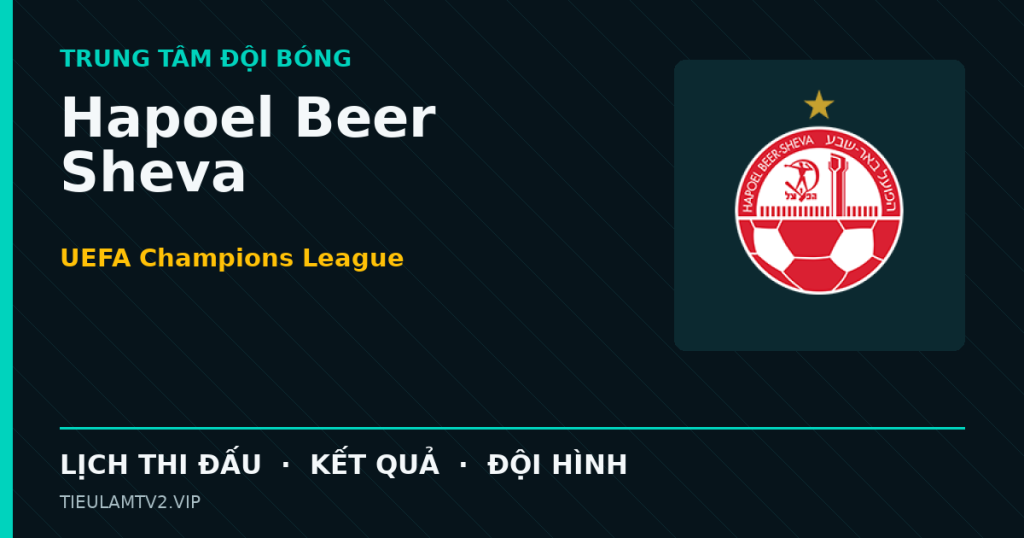 Đồ họa bóng đá Hapoel Beer Sheva tại UEFA Champions League