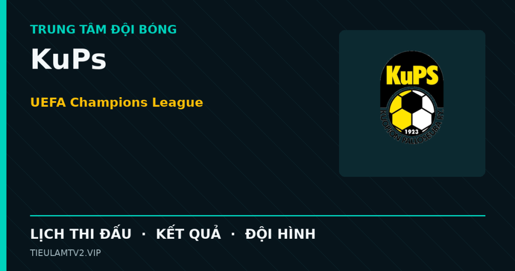 Đồ họa bóng đá KuPs tại UEFA Champions League