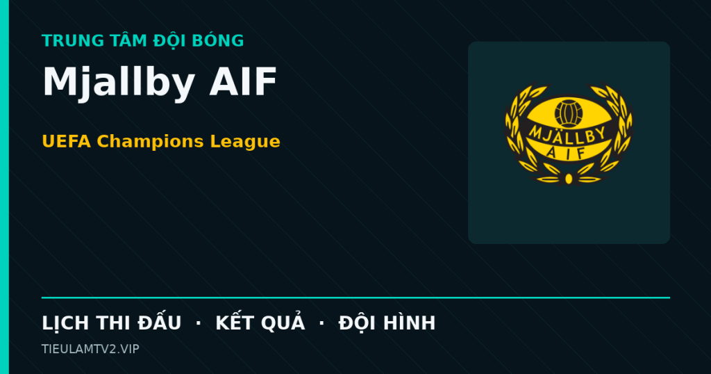 Đồ họa bóng đá Mjallby AIF tại UEFA Champions League