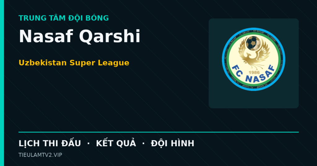 Đồ họa bóng đá Nasaf Qarshi tại Uzbekistan Super League