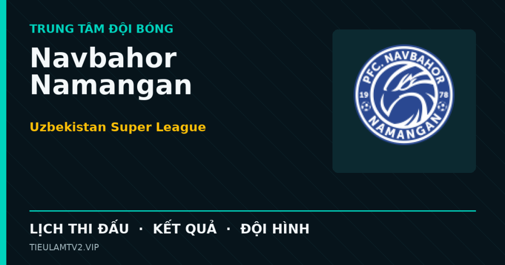 Đồ họa bóng đá Navbahor Namangan tại Uzbekistan Super League