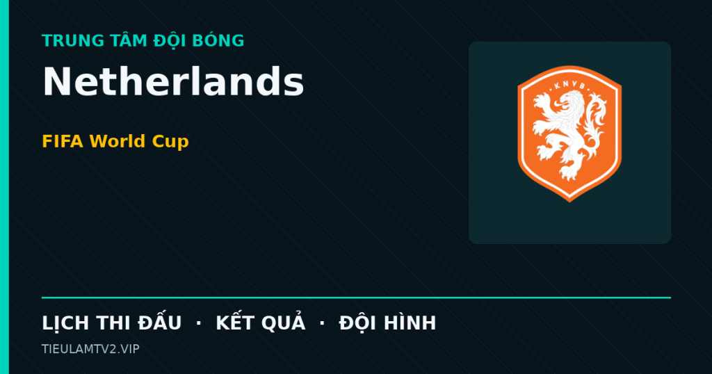 Đồ họa bóng đá Netherlands tại FIFA World Cup