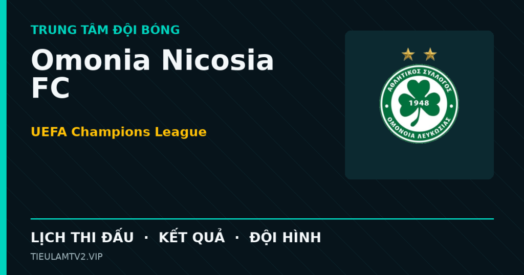 Đồ họa bóng đá Omonia Nicosia FC tại UEFA Champions League
