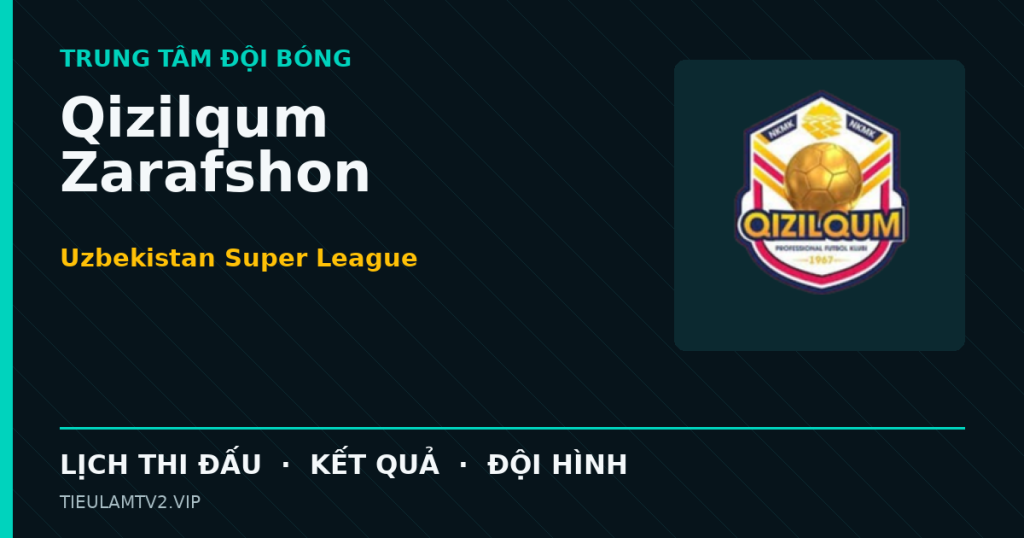 Đồ họa bóng đá Qizilqum Zarafshon tại Uzbekistan Super League